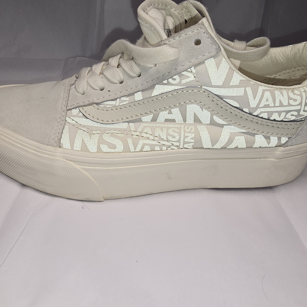 LAST CHANCE! Vans Old Skool Reflective Logo Platform Sneakers Wm 6.5 - Picture 11 of 16
